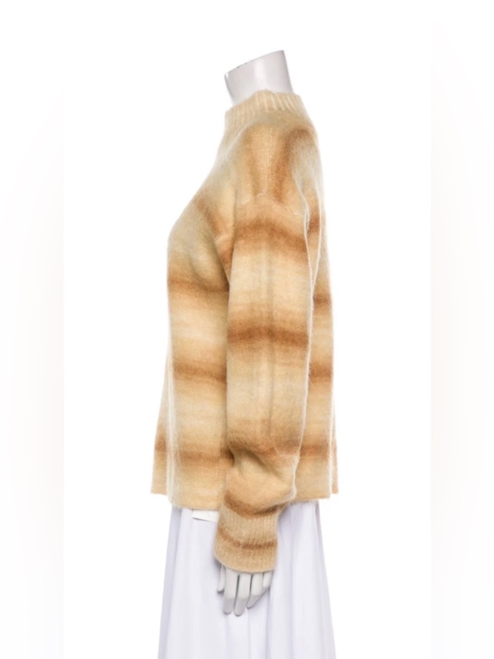 Acne Studios Striped Mock Neck Wool Sweater - Picture 3 of 6
